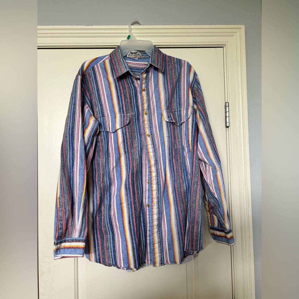 Vintage button down multi color size L